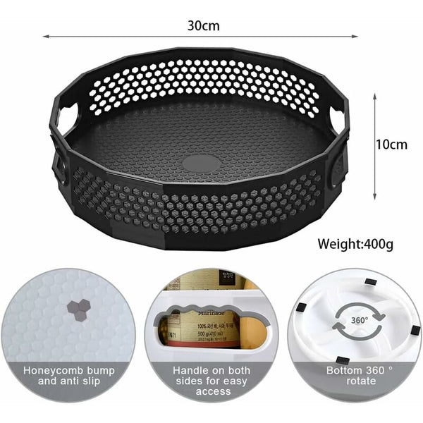 Turntable Plastic Spice Rack Organiser For Spices Condiments Kitchen Storage Cupboard Spice Jars & Racks