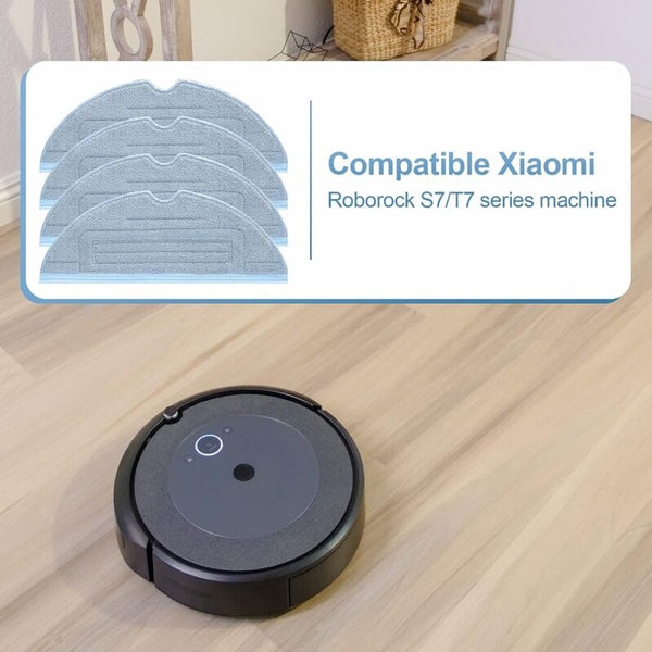 6 Pcs Mop Cloths For Roborock S7 Pro Ultra Maxv Plus Spare Parts Accessories T7s Vacuum Cleaner Parts