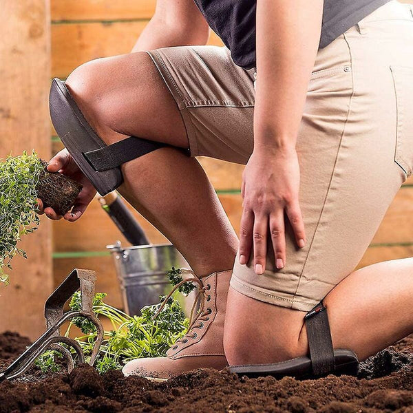 Dense Foam Knee Pads Gardening With Adjustable Straps Gardening Gloves & Knee Pads