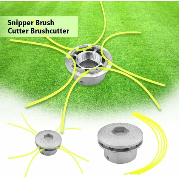 Universal Aluminum Brush Cutter Head Replacement Heads String Set Lawn Trimmer Attachment Power Tools String Trimmer Parts