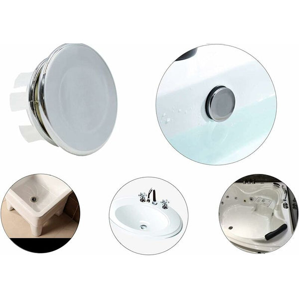 6 Pack Chrome Bathroom Sink Overflow Drain Hole Covers Bathroom Sinks