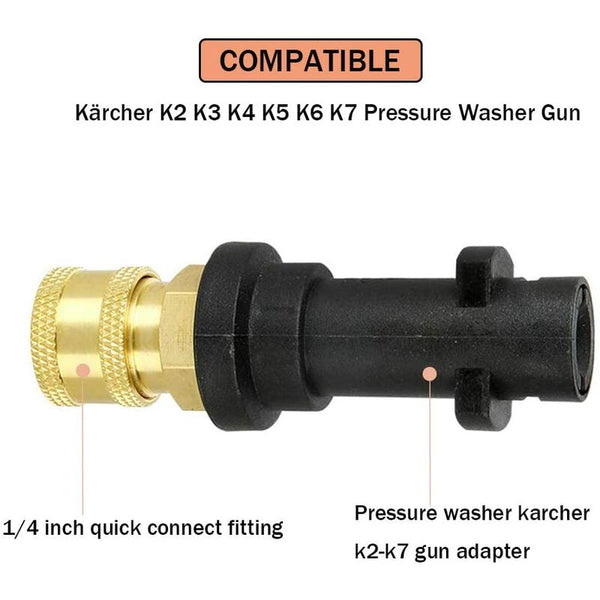 Pressure Washer Gun Adapter With 1/4'' Female Quick Connect Fitting Compatible K Series Washers K2 K3 Pressure Washer Accessories