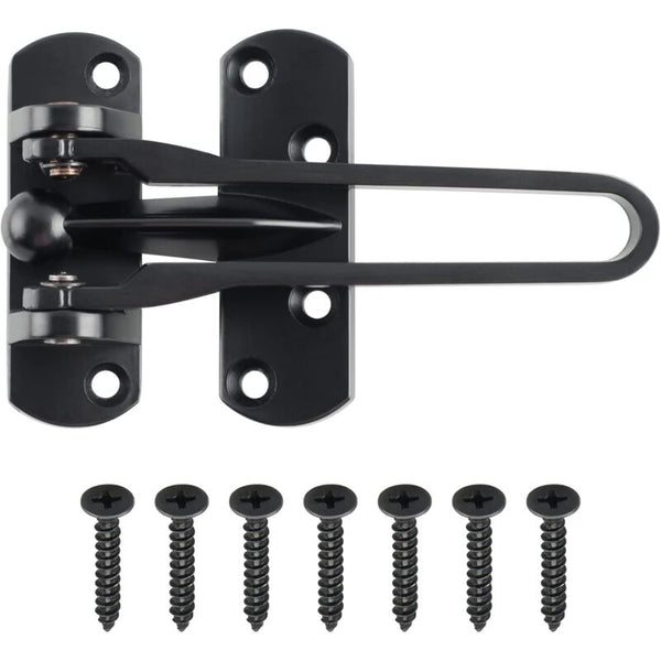 Secondary Door Lock Security Chains Sliding Stainless Steel Swing Bar Matte Black Door Locks & Lock Mechanisms