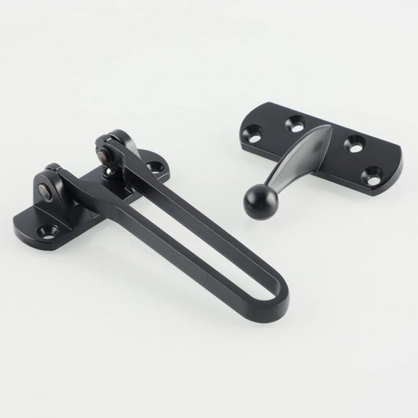 Secondary Door Lock Security Chains Sliding Stainless Steel Swing Bar Matte Black Door Locks & Lock Mechanisms