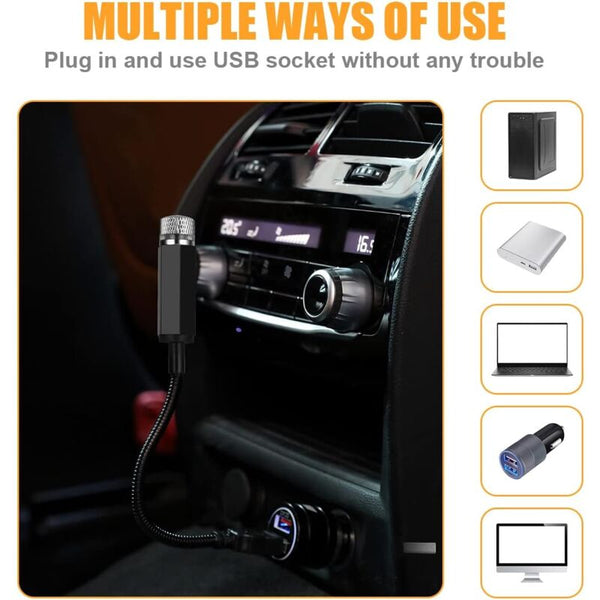 Atmosphere Light Usb Car Roof Lamp Starry Sky Led Projector Red Night Adjustable Multiple Modes Night Lights