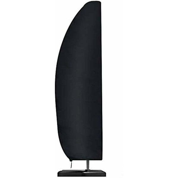 210D Oxford Fabric Parasol Cover Water Resistant Windproof Uv Tear Extra Large With Zipper Black Umbrella Accessories