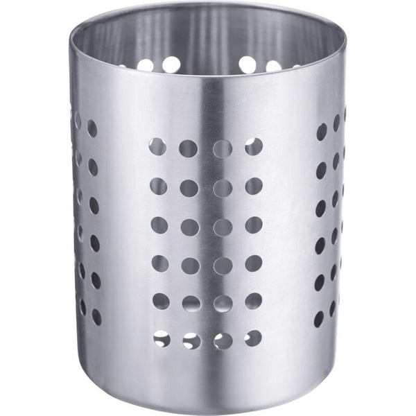Cutlery Drainer/Utensil Holder Round Diameter: 10 Cm Height: 13 Stainless Steel Silver Serving Utensils & Sets