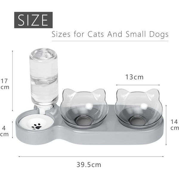 Cat Bowl 15 Tilting Water Automatic Feeders And Waterers Non Slip Cat Bowls