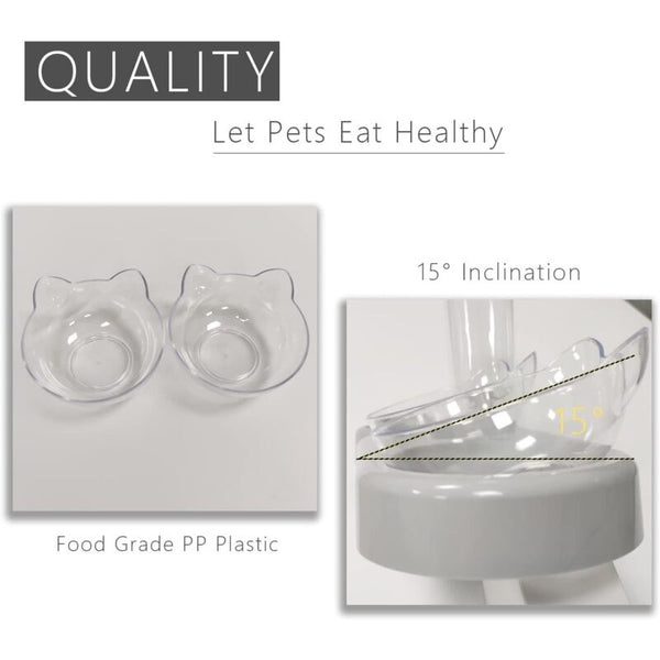 Cat Bowl 15 Tilting Water Automatic Feeders And Waterers Non Slip Cat Bowls