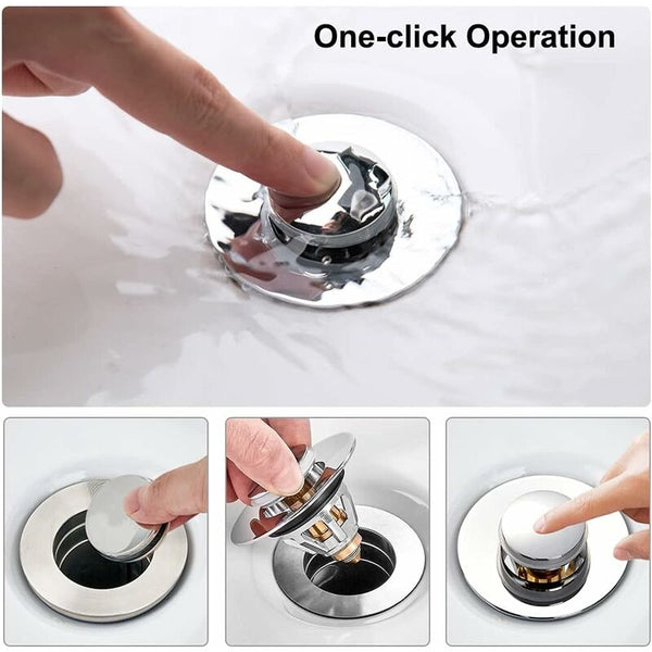 2 In 1 Sink Strainer And Stopper Bounce Core Stainless Steel 33.5 36Mm Drain Stoppers & Strainers