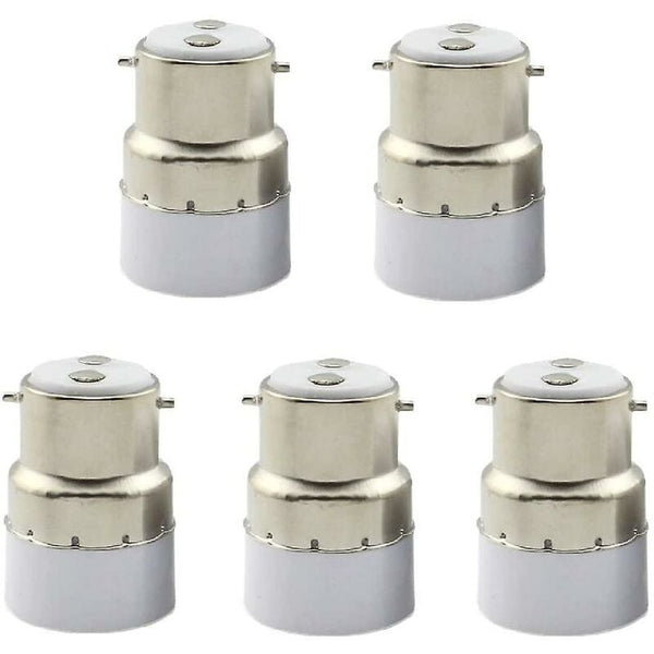 5 Pack B22 To E14 Light Bulb Socket Converter Adapter Lamp Holder Light Bulbs