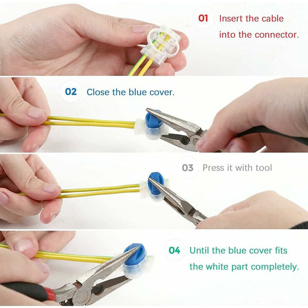 20 Pcs Resin Filled Cable Connectors For Automower Robot Lawn Mower Lawn Mower Parts