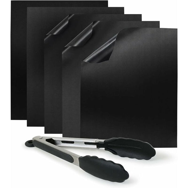 Teflon Bbq Baking Sheets (5 Pack) Non Stick Cooking Mat For Grill & Oven (5X Rectangular 40X30cm) Other Baking Accessories