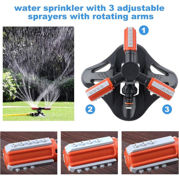 Garden Sprinkler 360 Rotating Arm Automatic Lawn Watering Irrigation Lawn Sprinklers & Sprinkler Heads