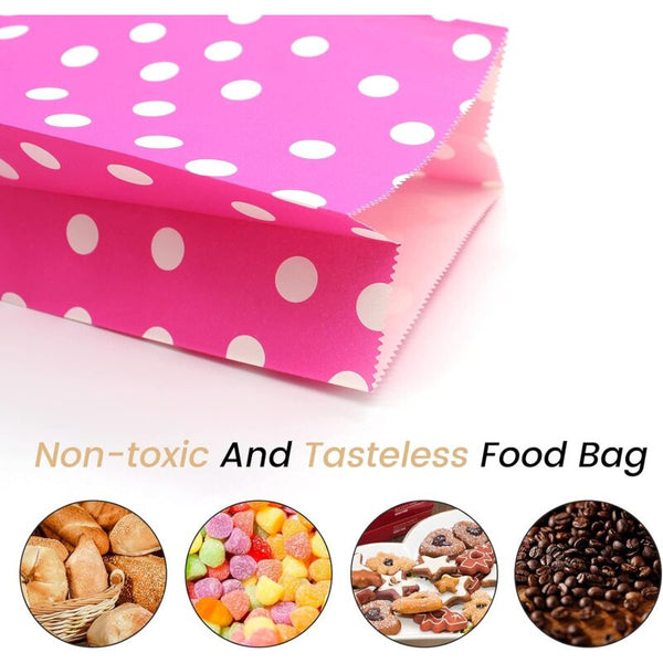 40 Pcs Color Kraft Paper With 48 Round Stickers Gift Bags