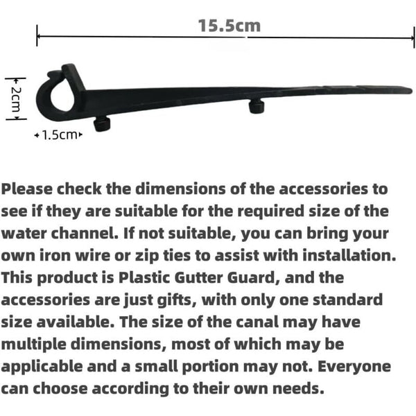 Heavy Duty Plastic Gutter Guard Mesh 18Cm X 8M Leaf Filter Gutter Guards