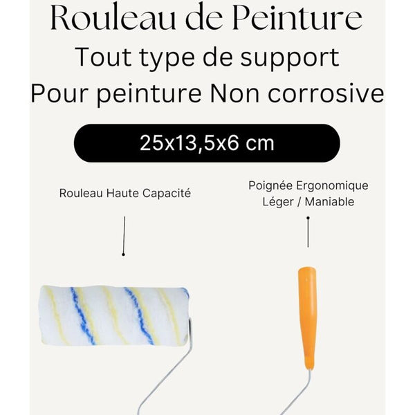 Paint Roller With Handle 25X13.5X6 Cm Painting Work Home All Types Of Paint Rollers