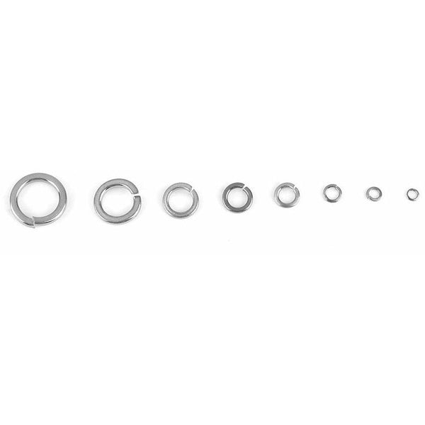 180 Pcs Size 304 Stainless Steel Spring Washer Assortment Kit Washers M2.5 M3 M4 M5 M6 M8 M10 Screws & Bolts