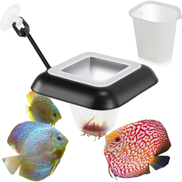 3 In 1 Aquarium Floating Ring Cone Food Dispenser Fish Accessory For Goldfish Aquariums