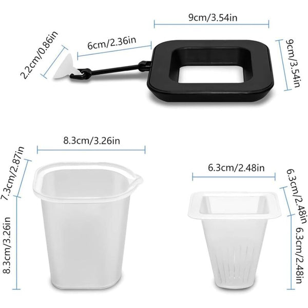 3 In 1 Aquarium Floating Ring Cone Food Dispenser Fish Accessory For Goldfish Aquariums