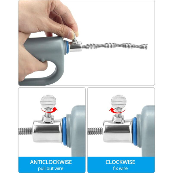 Drain Unblocker 10M Spiral Plumbing Snake For Bathtub Kitchen Sink Placeholder