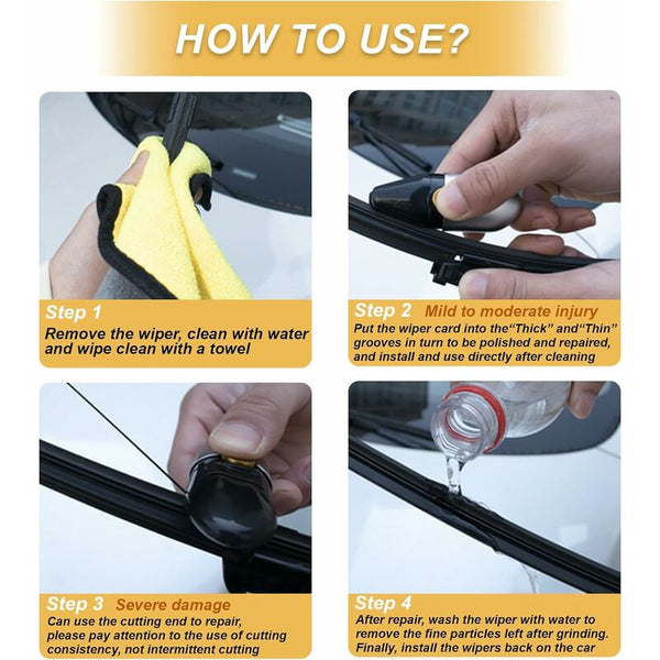Wiper Repair Device Car Windshield Strip Repairer Portable Restore Renovator Windshield Repair Kits & Tools