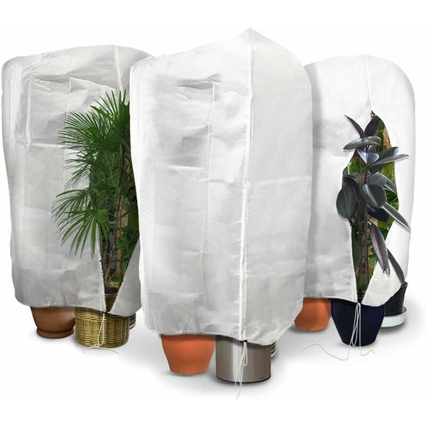 3 Pcs Set Winter Plant Covers With Drawstring And Zipper 80G/Ma Polypropylene Heavy Duty Reusable Other Plant Care & Accessories