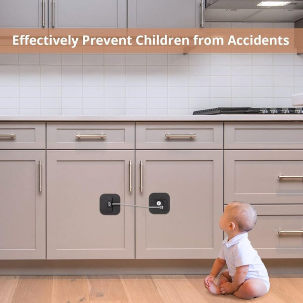 Child Lock 2 Pcs Safety Locks Protection Baby With Stainless Steel Cable Other Window Accessories