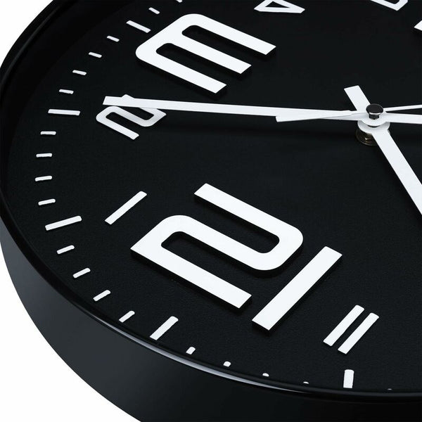 Silent Wall Clock 30Cm Quartz Battery Powered Modern Black Wall Clocks