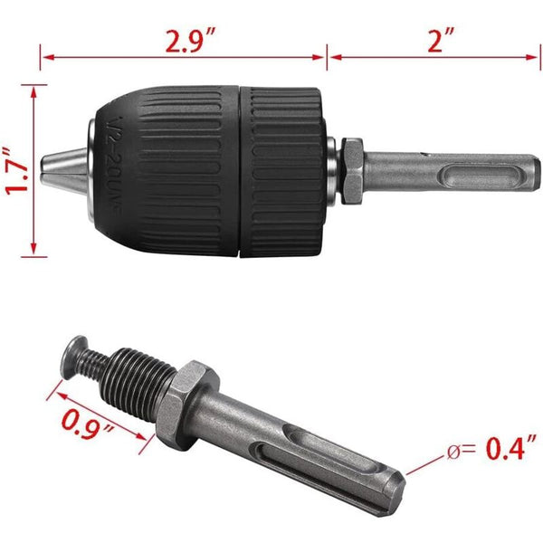 13Mm Quick Release Self Tightening Chuck Sds Adapter Hammer Drill Bit Drill Chucks