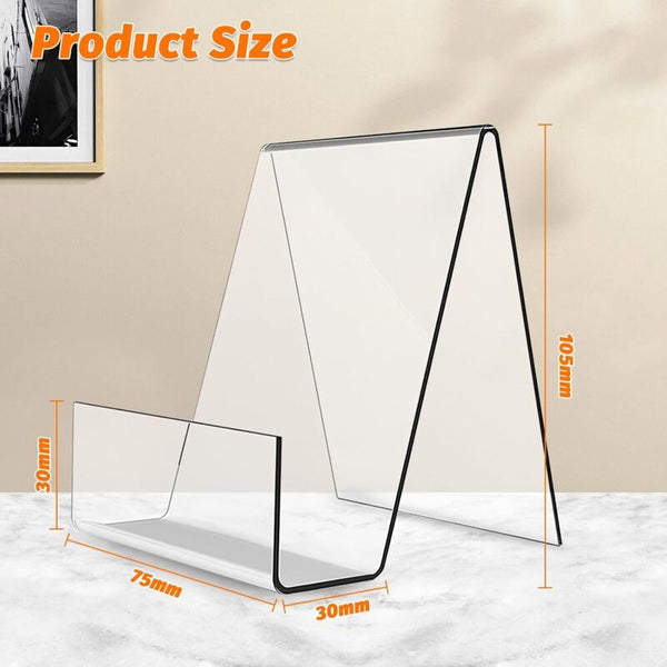 7 Pieces Acrylic Clear For Office Bookstore Schools Library 10.5 X 9 7.5Cm Bookends