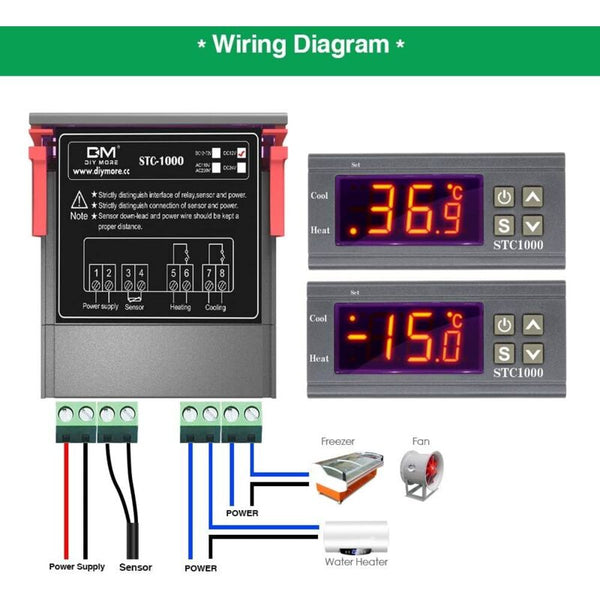 Stc 1000 Digital Thermostat 12V 10A Temperature Controller With Ntc Probe Other Test & Measurement