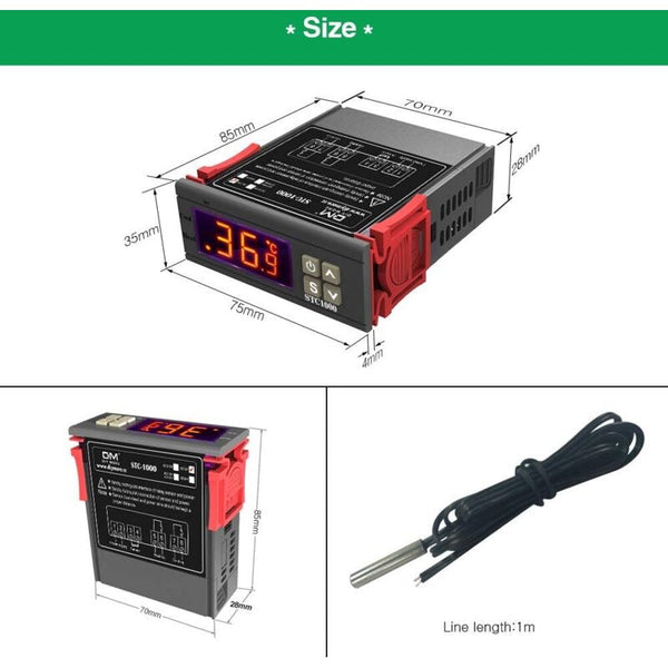 Stc 1000 Digital Thermostat 12V 10A Temperature Controller With Ntc Probe Other Test & Measurement