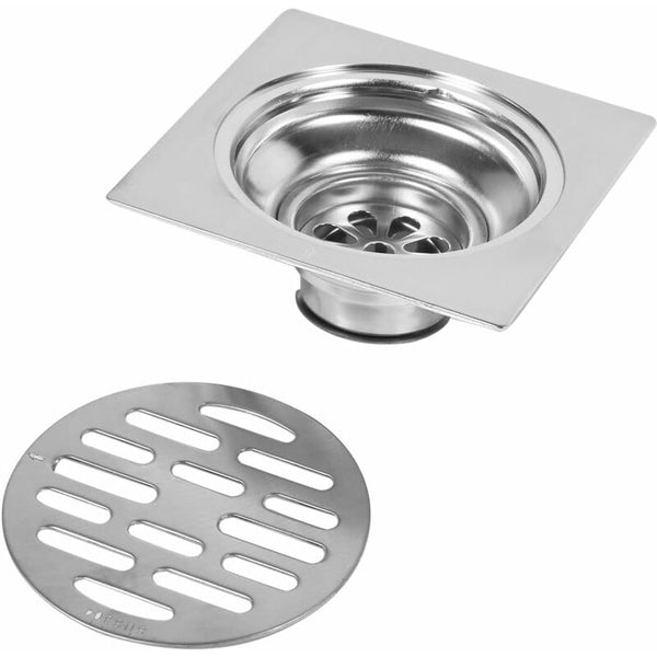 Floor Drain Stainless Steel Thick Anti Odor Square Shower For Bathroom 100Mm (Style : 2) Drain Grates