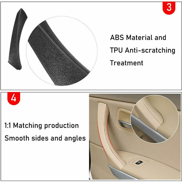 Compatible With 3 Series E90/E91/E92/E93 Door Handle Right Passenger Pull + Outer Cover (Fit Other Car Interior