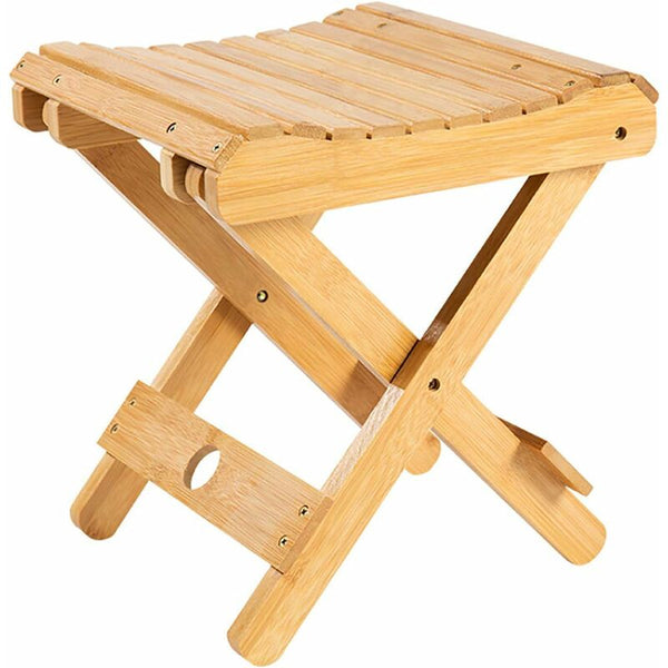 Solid Wood Folding Stool Portable For Home Gaming Fishing Works In Bedrooms Garden 29X28x26 Cm Benches Bar Stools
