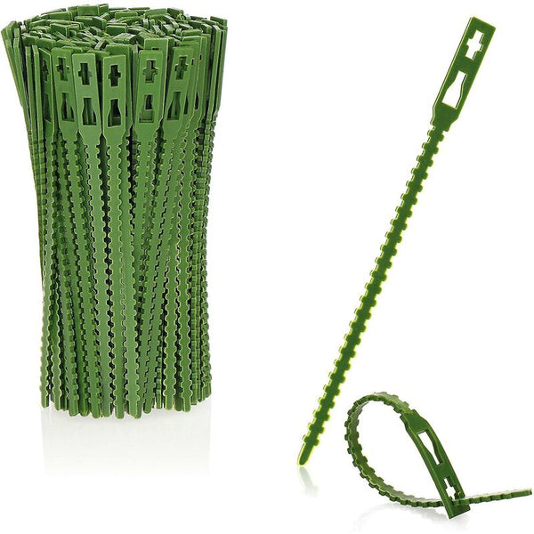 200X Green Plastic Plant Binder Stabilize Plants Clips Stake (13 Cm) Plant Ties & Supports