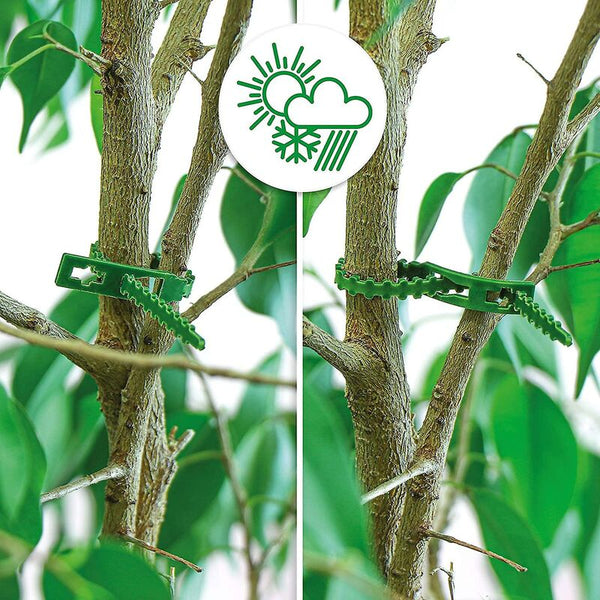 200X Green Plastic Plant Binder Stabilize Plants Clips Stake (13 Cm) Plant Ties & Supports