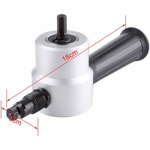 Double Head Sheet Metal Cutter Electric Drill Attachment Nibbler Tool Kit Milling Cutters