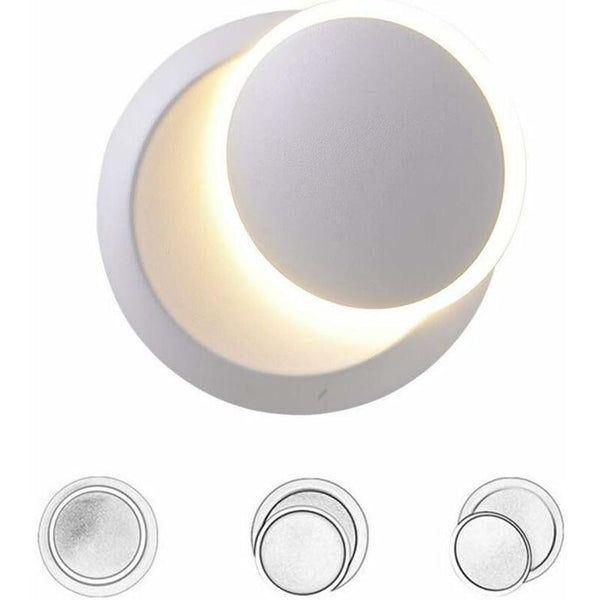 Indoor Wall Lights White Led Lamp 5W Modern Warm Creative 2 1 Iron Sconce (White) Wall Fixtures