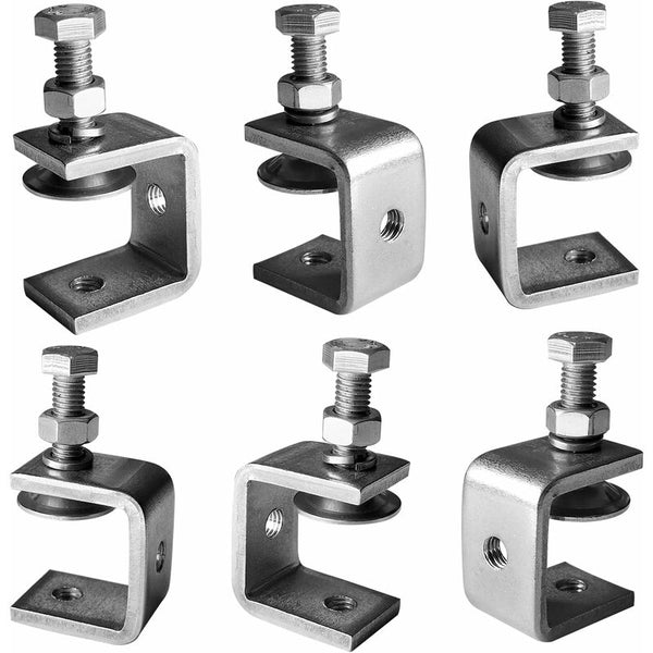 6 Pcs Heavy Duty 304 Stainless Steel C Clamps For Woodworking Diy Auto Repair Clamps & Vices