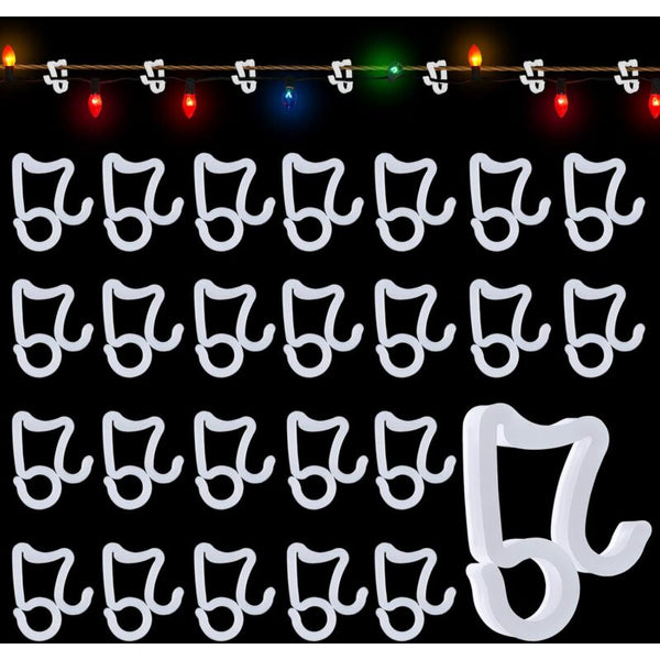 100 Pcs Gutter Hooks Outdoor String Lights Clips Garland For Christmas Decorations Hooks & Hangers