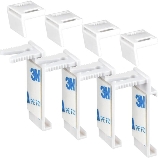 4 Pcs Double Roller Blind Clamp Brackets No Drilling Replacement Accessories For Pvc Wooden Window Door Leaf Other Curtains & Accessories