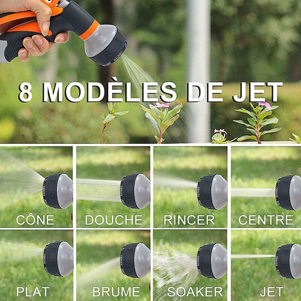 Garden Hose Nozzle 8 Watering Modes Multifunctional Sprayer Comfort Plastic Gun Ideal Car Wash Lawn Spray Guns Hose Nozzles & Wands