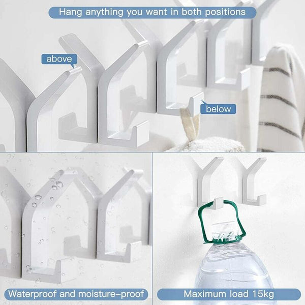 Self Adhesive Hooks Aluminum Wall Waterproof Bathroom Towel And Robe For Kitchen Closets 5 Pcs Hooks & Hangers
