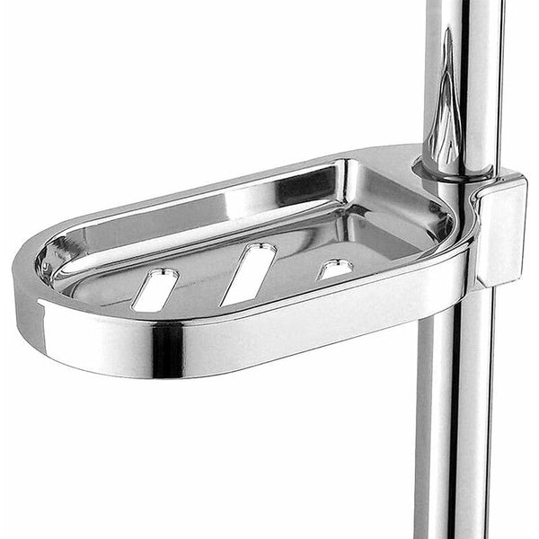 Shower Soap Tool Abs Dish Holder Clip On Tray Adjustable Flat Rail Practical Bathroom Gadget Soap Dishes & Dispensers