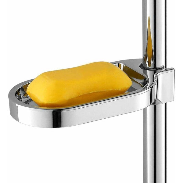 Shower Soap Tool Abs Dish Holder Clip On Tray Adjustable Flat Rail Practical Bathroom Gadget Soap Dishes & Dispensers