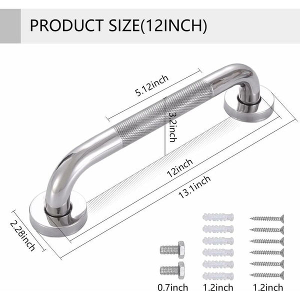 Bathroom Grab Bar Sus 304 Stainless Steel Bathtub Handle With Non Slip Grip Toilet For Other Bathroom Accessories
