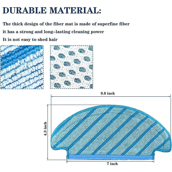 10 Pcs Washable Cloth Mop Pads Robot Vacuum Cleaner Replacement Parts Vacuum Cleaner Parts