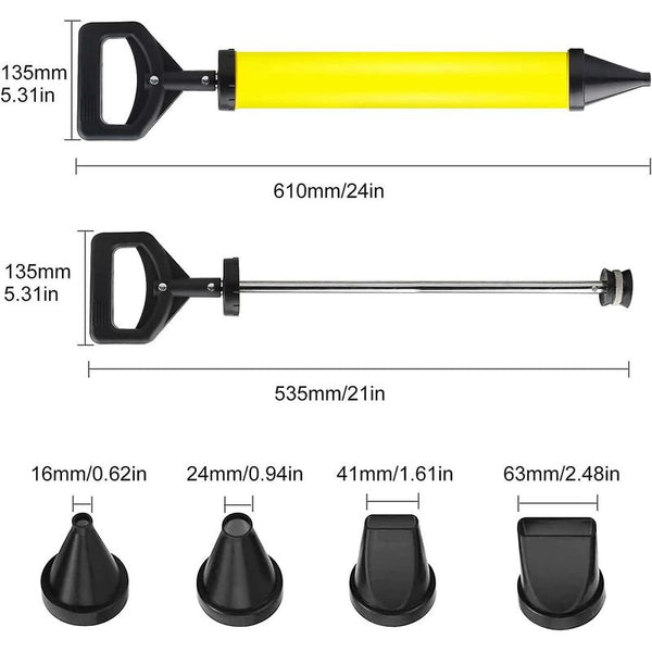 Cement Grout Gun Mortar Joint Manual Pump With 4 Nozzles Accessories Other Hand Tools